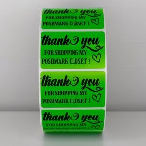 Thank You for Shopping My Poshmark Closet Stickers | THANK YOU STICKERS
